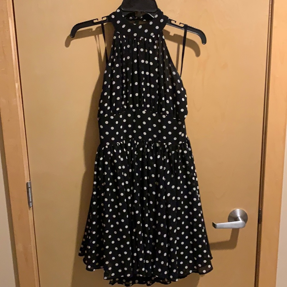 Moda International polka dot halter dress